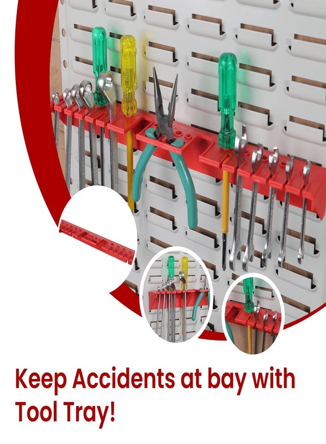 Alkon Tool Tray Tool Holder | Tool Organiser for Workshops | Garage | Factory | Shop | Workstation | DIY, Set of 2, Red - Image 3